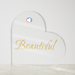 Load image into Gallery viewer, Customizable Printed Heart Shaped Acrylic Plaque
