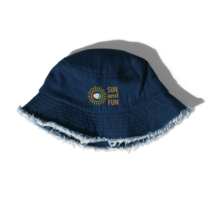 Summer Sun 2023 Collection - Distressed Denim Bucket Hat
