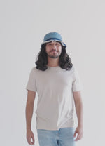 Load and play video in Gallery viewer, Distressed Denim Bucket Hat.mp4
