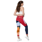 Load image into Gallery viewer, &quot;Creative Mess&quot; Crossover Leggings With Pockets

