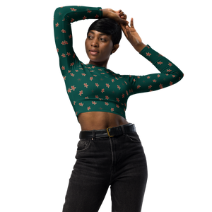 Green Winter Collection 2022 Recycled Long-Sleeve Crop Top