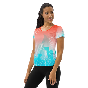 "Summer Flame" Women's Athletic T-shirt