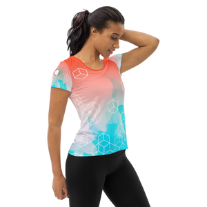 "Summer Flame" Women's Athletic T-shirt