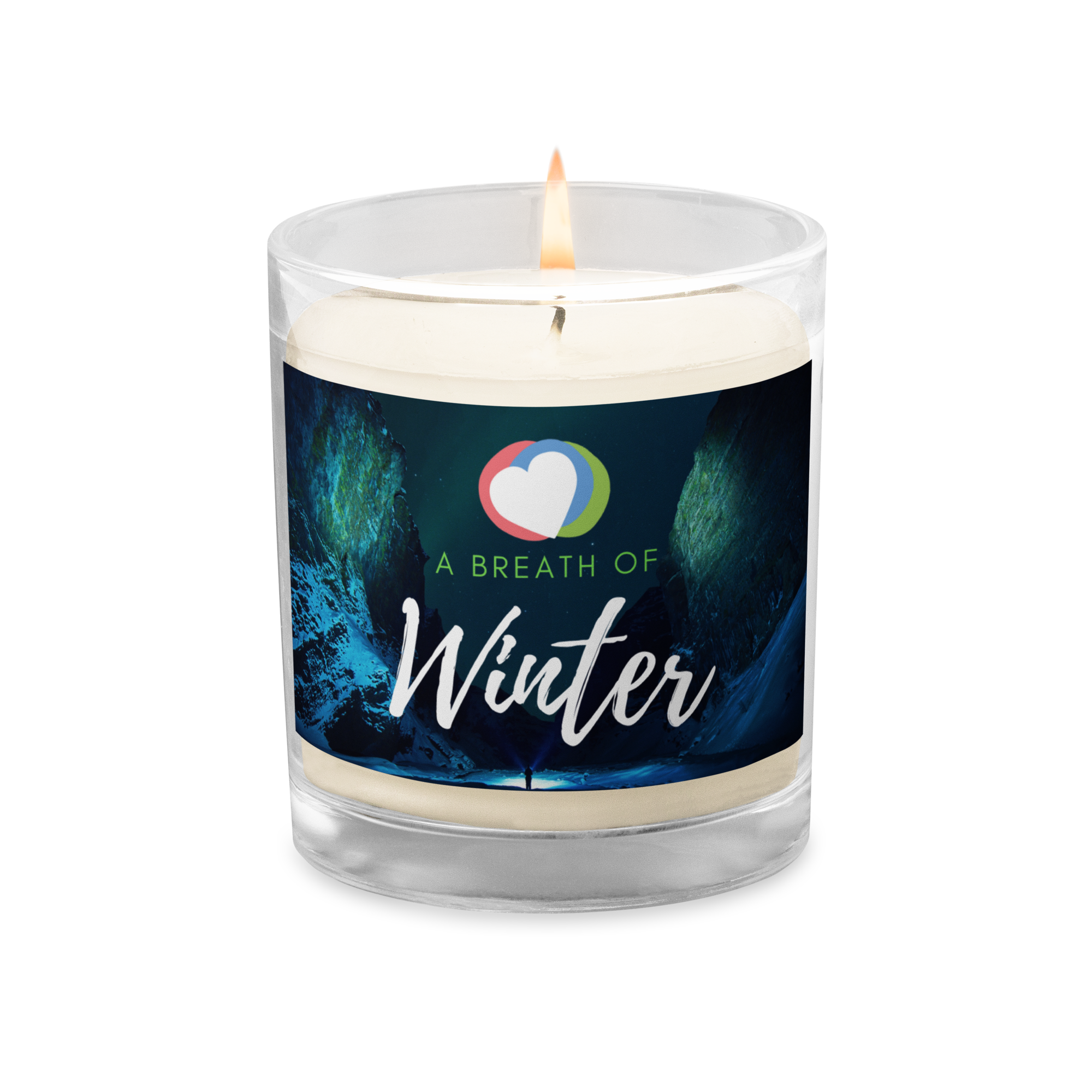 Jolly Christmas 2022 "A Breath of Winter" Glass Jar Soy Wax Candle