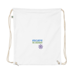 Load image into Gallery viewer, &quot;Escape The Ordinary&quot; Organic Cotton Drawstring Bag (Green Winter Collection 2022)

