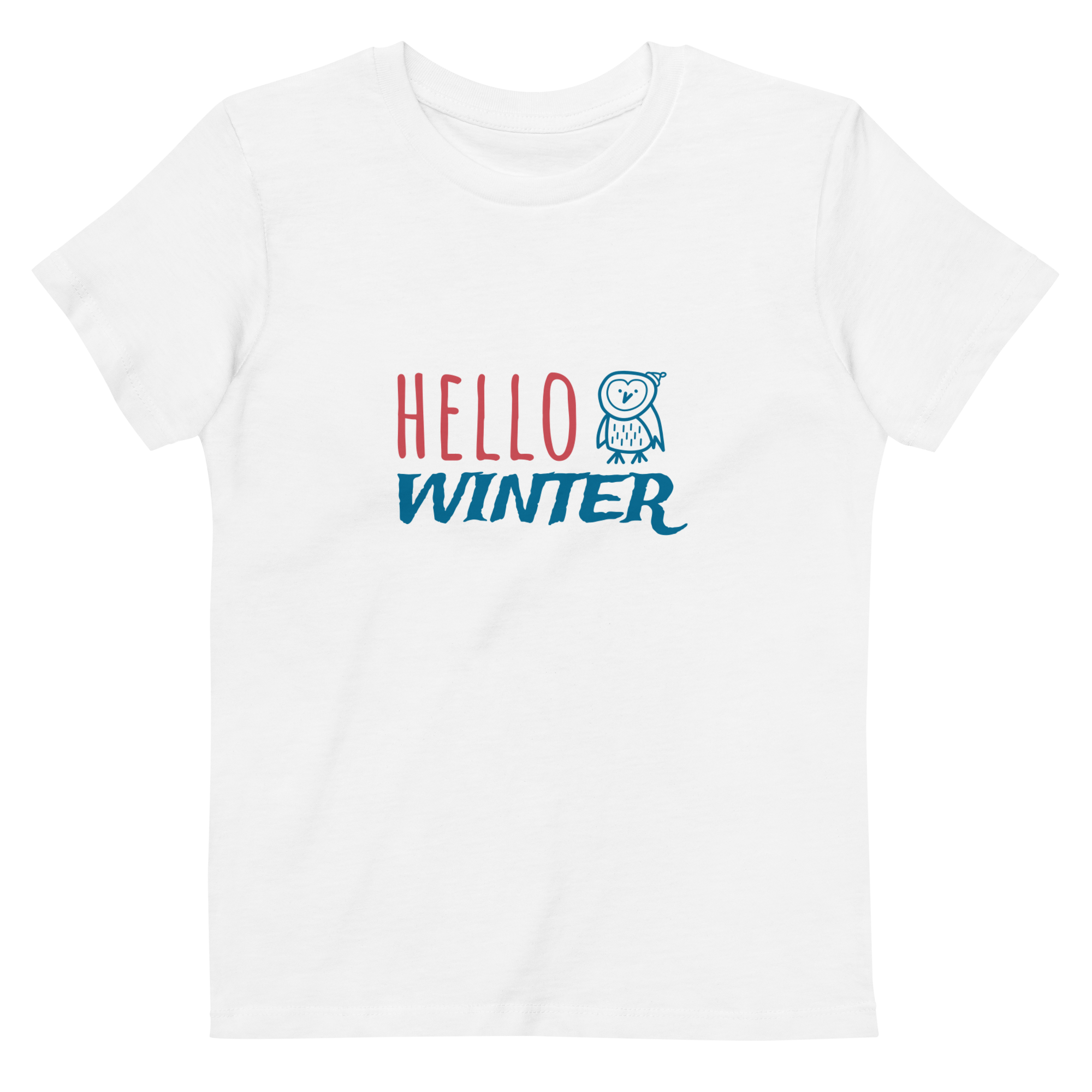 "Hello Winter" Organic Cotton Kids T-shirt (Green Winter Collection 2022)
