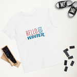 Load image into Gallery viewer, &quot;Hello Winter&quot; Organic Cotton Kids T-shirt (Green Winter Collection 2022)
