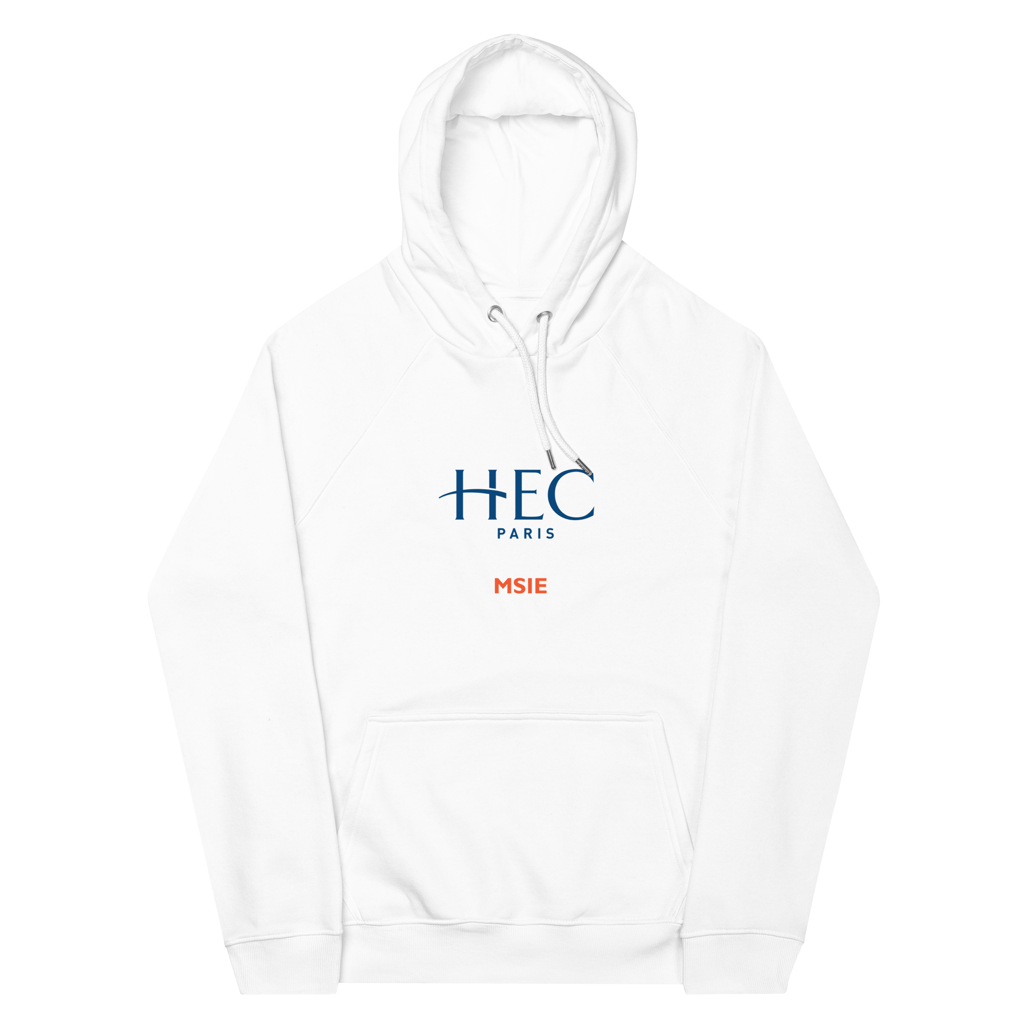 DTG Printed HEC Paris MSIE Unisex Eco Raglan Hoodie