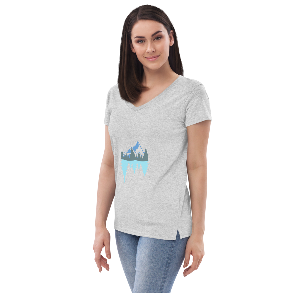 "Eco-ME" Nature Women’s Recycled V-neck T-shirt